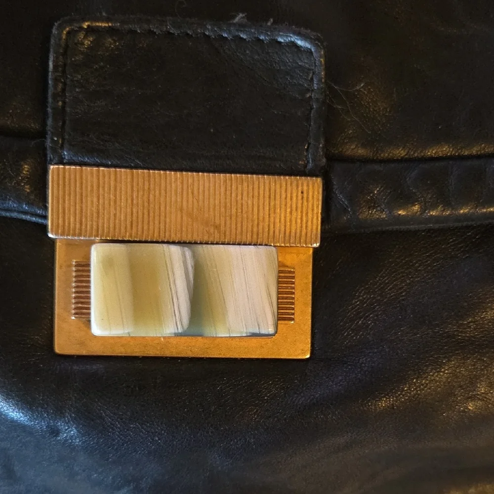 Lanvin Black Leather Shoulder Bag - Picture 2 of 6